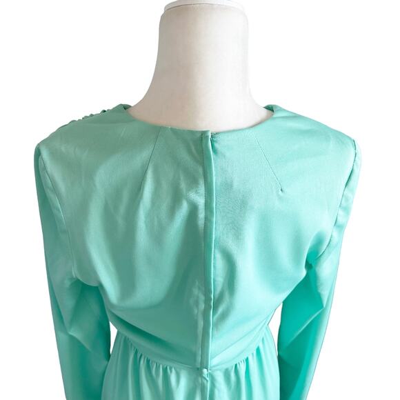 Vintage 1970's Fred Rothschild Maxi Dress Green - Picture 5 of 15